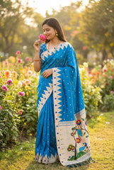 Soft Paithani Silk Peacock Pallu Saree