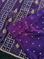 Premium Dola Silk Floral Weaved Pallu Saree