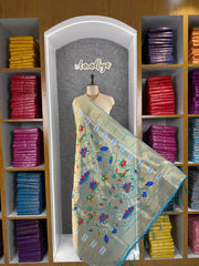 Paithani Soft Silk Rajhans Jaal Dupatta