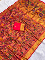 Brocade Tissue Silk Paithani Sarees