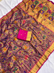 Brocade Tissue Silk Paithani Sarees