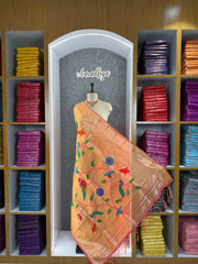 Paithani Jacquard Peacock (Mor) Jaal Dupatta