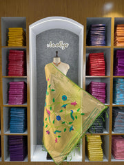 Paithani Jacquard Peacock (Mor) Jaal Dupatta