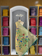Paithani Jacquard Peacock (Mor) Jaal Dupatta