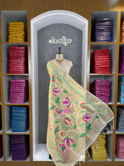 Paithani Soft Silk Lotus Jaal Dupatta