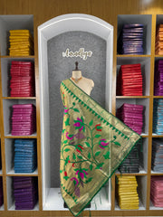 Paithani Soft Silk Lotus Jaal Dupatta
