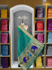 Soft Paithani Silk Peacock Zari Pallu Dupatta | Festive & Wedding Wear