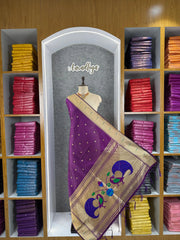 Soft Paithani Silk Peacock Zari Pallu Dupatta | Festive & Wedding Wear