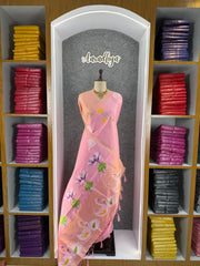 Most Trending Swan Lotus Khadi Raw SIlk Paithani Saree