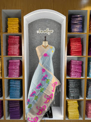 Most Trending Swan Lotus Khadi Raw SIlk Paithani Saree