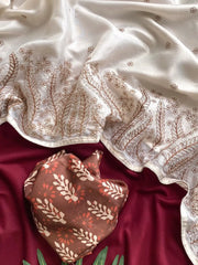 Pure Kota Silk All-Over Embroidery Work Saree