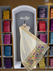 Pure Paithani Silk Weaving Zari Paithani Duppata