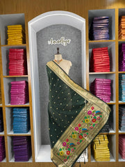 Pure Paithani Silk Weaving Zari Paithani Duppata