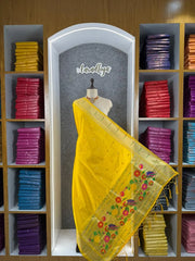 Pure Paithani Silk Weaving Zari Paithani Duppata