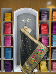 Pure Paithani Silk Weaving Zari Paithani Duppata