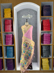 Peacock Pallu & Gold Zari Border Paithani Silk Saree