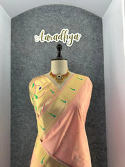 Peacock Pallu & Gold Zari Border Paithani Silk Saree