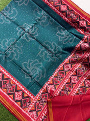 Double Ikkat Printed Gujarati Patola Saree