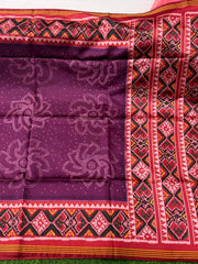 Double Ikkat Printed Gujarati Patola Saree
