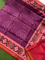 Double Ikkat Printed Gujarati Patola Saree
