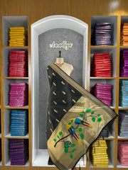Pure Paithani Multicolor Parrot Weaving Motif Pallu Dupatta
