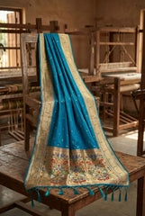 Paithani Weaving Premium Meenakari Heavy Dupatta
