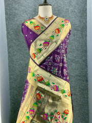 Royal Kanchivaram Patola Paithani Silk Saree