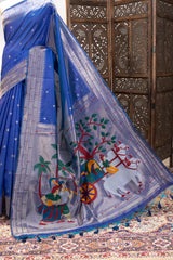 Akha Trij Meena Weaving Paithani Saree