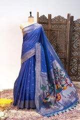 Akha Trij Meena Weaving Paithani Saree
