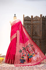 Akha Trij Meena Weaving Paithani Saree