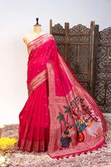 Akha Trij Meena Weaving Paithani Saree