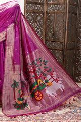 Akha Trij Meena Weaving Paithani Saree