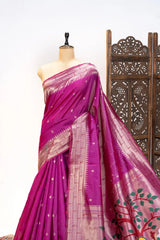 Akha Trij Meena Weaving Paithani Saree