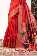 Akha Trij Meena Weaving Paithani Saree