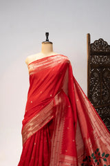 Akha Trij Meena Weaving Paithani Saree