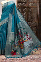 Akha Trij Meena Weaving Paithani Saree