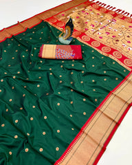 Soft Silk Meenkari Hansraj Paithani Saree