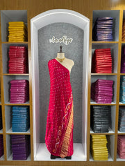 Pure Bandhani Gaji SIlk Dupatta