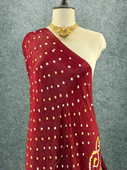 Pure Bandhani Gaji SIlk Dupatta