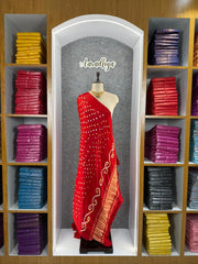 Pure Bandhani Gaji SIlk Dupatta
