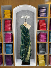 Pure Bandhani Gaji SIlk Dupatta