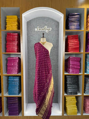 Pure Bandhani Gaji SIlk Dupatta