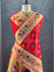 Bandhani Patola Silk Paithani Saree