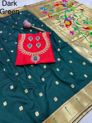 Pure Kanchivaram Paithani Silk Saree | Wedding Saree