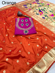 Pure Kanchivaram Paithani Silk Saree | Wedding Saree