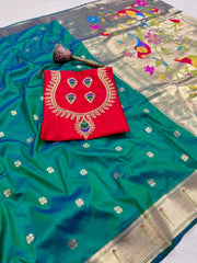 Pure Kanchivaram Paithani Silk Saree | Wedding Saree