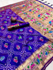 Bandhani Patola Silk Paithani Saree