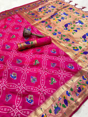 Bandhani Patola Silk Paithani Saree