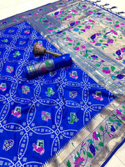 Bandhani Patola Silk Paithani Saree