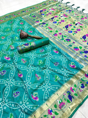 Bandhani Patola Silk Paithani Saree